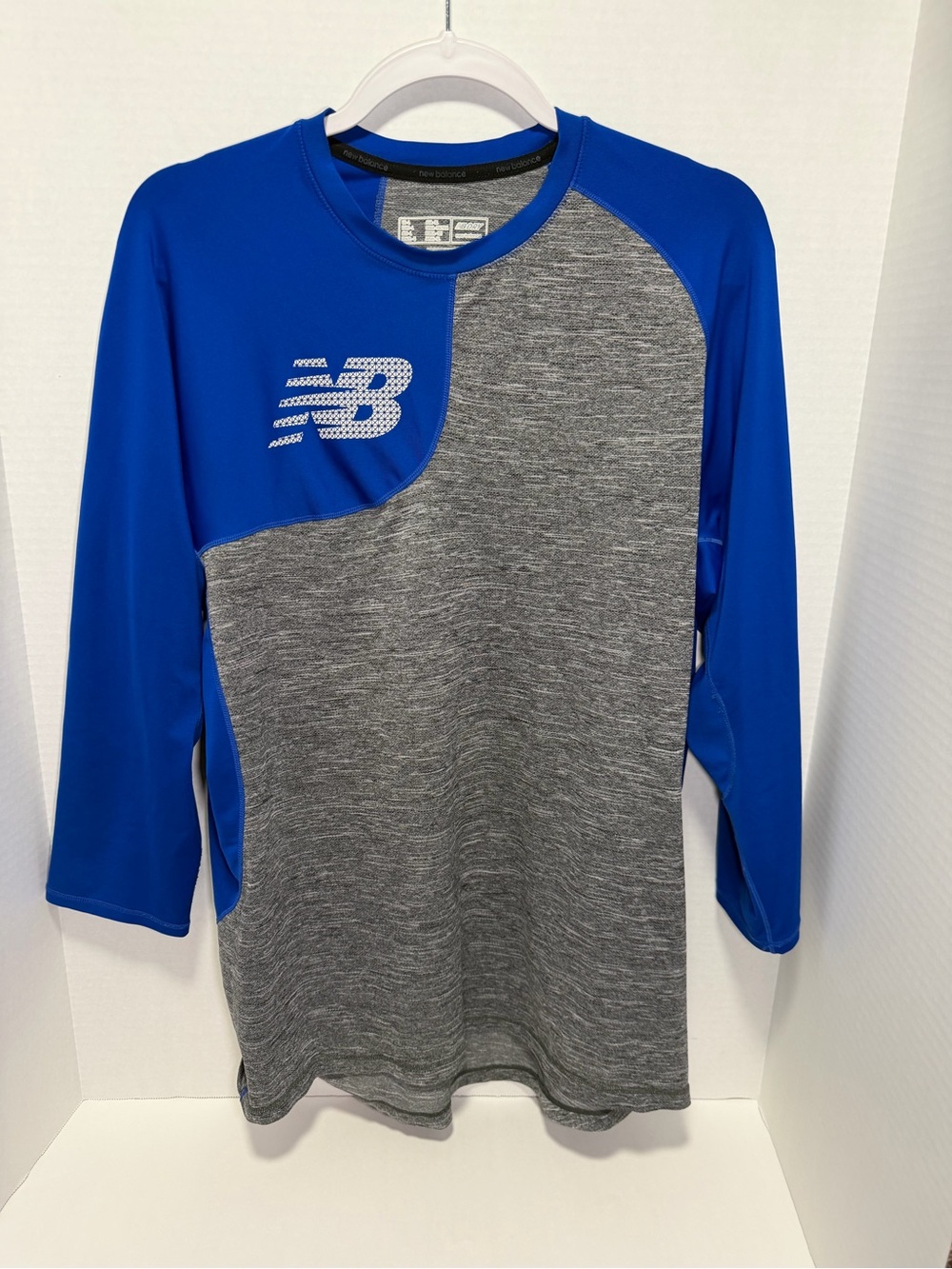 New Balance Blue & Gray Long Sleeve Athletic Tee